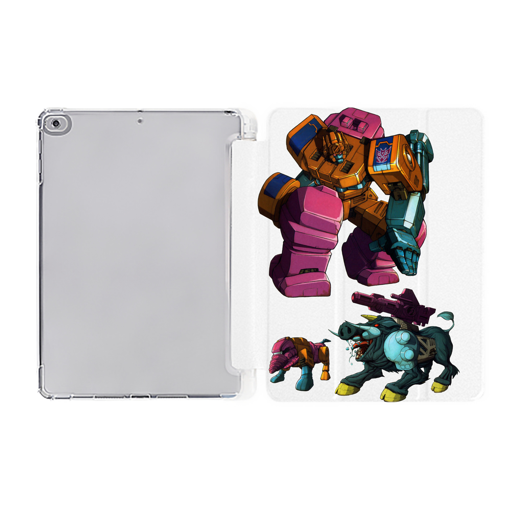 （画像用）  IPad ケース ペン収納付き 三つ折りスタンド PUレザー×シリコン 対応機種9.5/10.5/10.9インチ